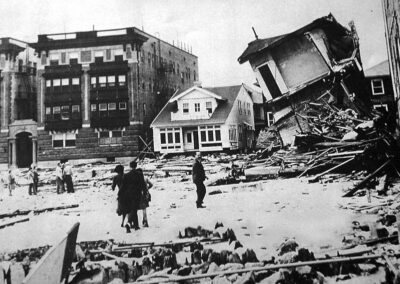 1944 Atlantic City Boardwalk September Hurricane Looking at Seaside Ave. from New Hampshire Ave. Photo