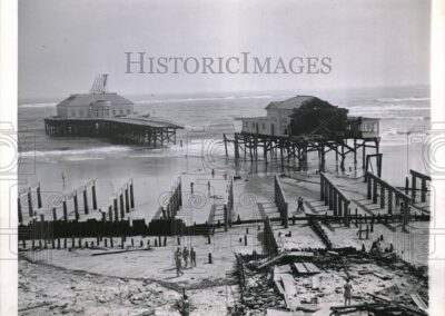 1944 Atlantic City Boardwalk September Hurricane Storm Damage Heinz Pier Photo