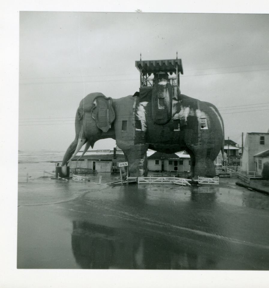 1962 Margate City Lucy the Elephant March Storm Damage Photo