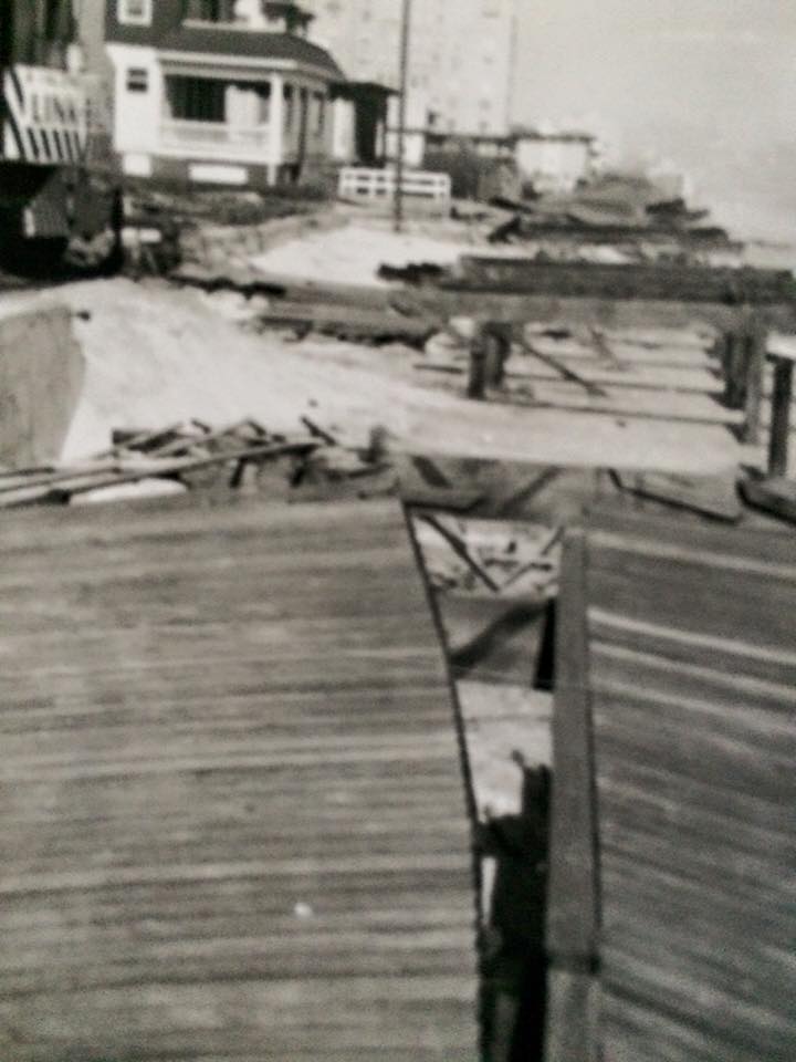 1962 Ventnor City March Storm Cornwall Ave. & Boardwalk Photo